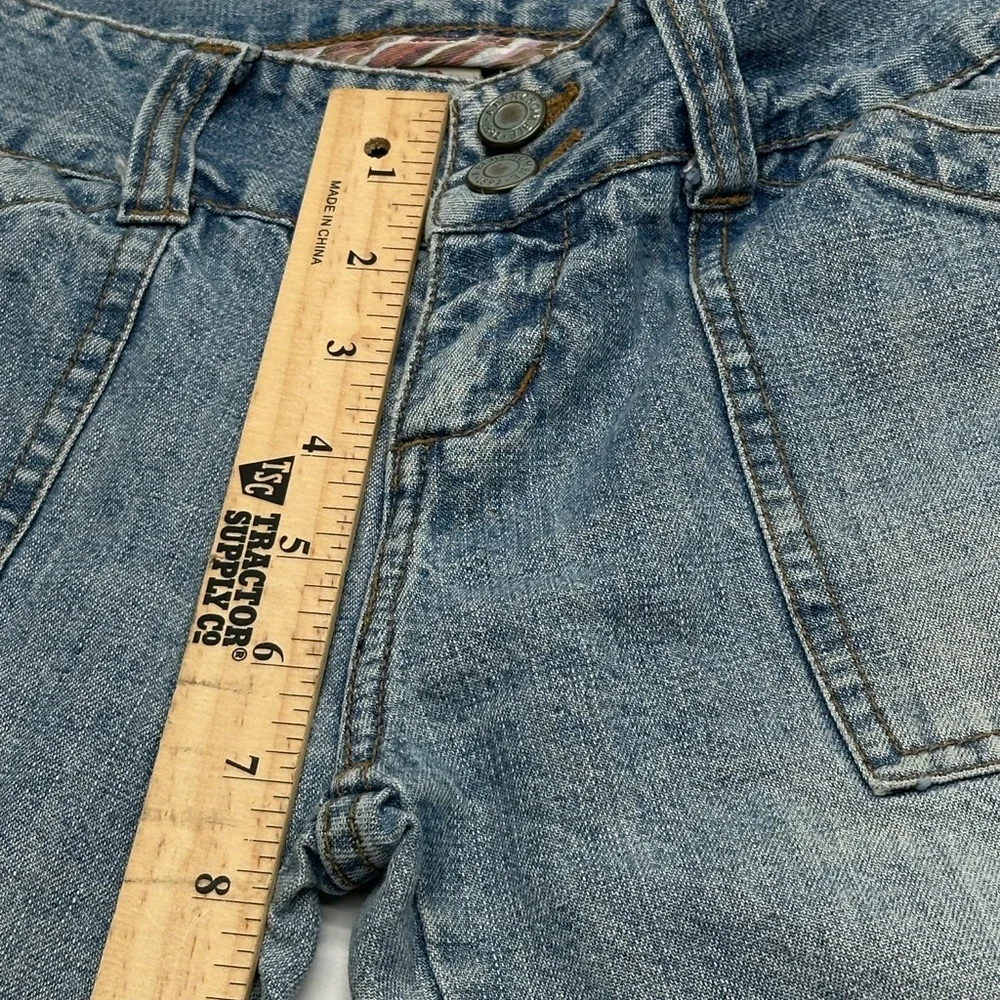 Abercrombie & Fitch Light Blue Relaxed Capri Cargo Jeans women’s size‎ 0R (E29)